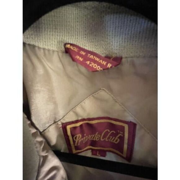 Vintage Windbreaker Vest *Like Members Only-Private Club-Khaki Sleeveless Large - Picture 2 of 7